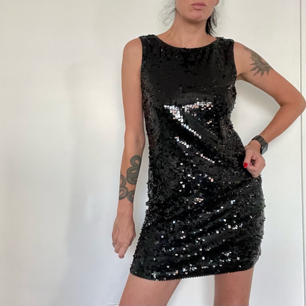 TAHARI sequin dress